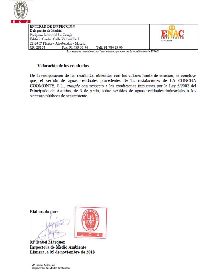 Medio ambiente - Certificado vetidos